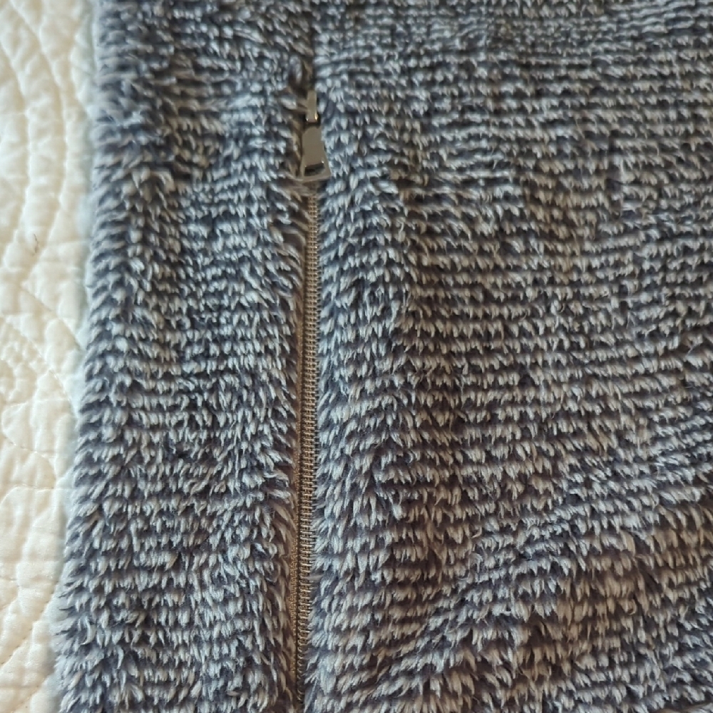 Swiss Alps Cozy Gray Sherpa Jacket Size Large - Picture 4 of 12